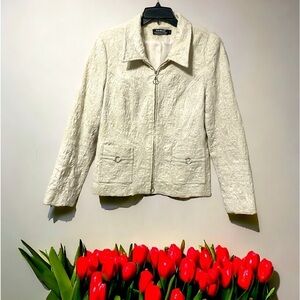 Gorgeous Cream Tribal Embroidered Jacket size 14